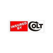 Insured By Colt Bumper Sticker