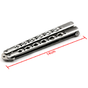 High Quality Practice Balisong Metal Butterfly Steel Trainer Knife