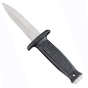 Gear Stock Boot Knive Stainless Steel With Rubber Grip Handle