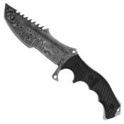 Neptune Etched Wartech Huntsman Fixed Knife