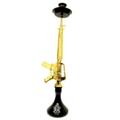 Gangsta M16 Rifle Hookah - Gold