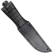 Short Black Kraton G Handle Clip Point Fixed Blade Knife