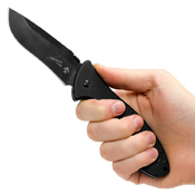 CQC-9K Drop-Point Black-Oxide Coated Folding Blade Knife