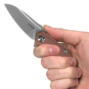 Natrix Copper Stonewash Finish Blade Folding Knife