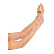 Rhinestone Bling Ring Fishnet Gloves