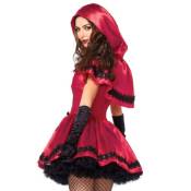 2pc Gothic Red Riding Hood Costume