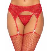 Attractive Roxy Rhinestone Garter Belt