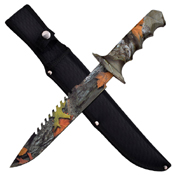 Jungle Master Rubber Handle Fixed Blade Knife w/ Sheath
