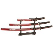 JS-697 Samurai Sword 3 Pcs Set with Display Stand