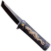 Master Cutlery Embossed Dragon Graphic Folding Knife