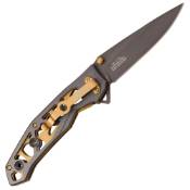 Master Cutlery MTech Folding Knife - Handle w/ Gold Liner