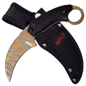 MTech USA Titanium Coated Stainless Steel Blade Fixed Knife