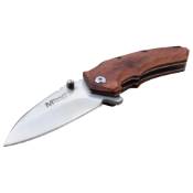 MTech USA MT-A1158BR Folding Knife - Brown Wood Handle