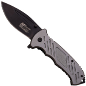 MTech USA A875GY Plain Edge Folding Blade Knife - Grey