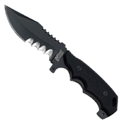 MTech USA Xtreme Deep Cut Half Serrated Blade Fixed Knife