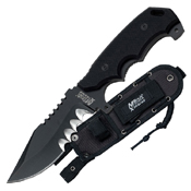 MTech USA Xtreme Deep Cut Half Serrated Blade Fixed Knife