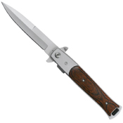 Master Cutlery Tac Force Spring-Assisted Knife - Satin/Pakkawood