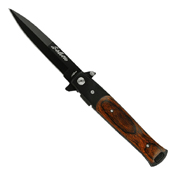 Tac Force Stiletto Knife - Brown Pakkawood