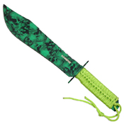 Z Hunter ZB-031 Green Skull Camo Coated Fixed Knife - 15 Inch