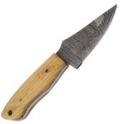 Damascus Fixed Knife w/Olive Wood Handle