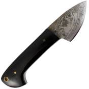 Damascus Fixed Blade Knife w/Sheath - Bison Horn