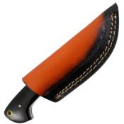 Damascus Fixed Blade Knife w/Sheath - Bison Horn