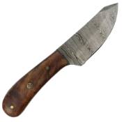 Damascus Fixed Knife w/Leather Sheath