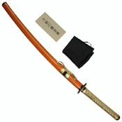 41-Inch Gold Damascus Wrapped Katana w/ Gift Box