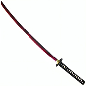 Hand Forged 1045 Carbon Steel Katana (Red Smoke)