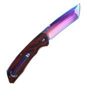 Classic Buckshot Spring Asissted Pocket Knife w/ Wood Handle