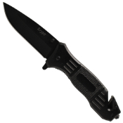 Black Action Liner Lock Spring Assisted Pocket Knife