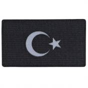 Turkey Flag Laser Cut Patch Black/Reflective-L