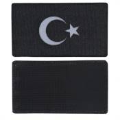 Turkey Flag Laser Cut Patch Black/Reflective-L