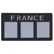 France Flag Laser Cut Patch Black/Reflective-L