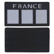 France Flag Laser Cut Patch Black/Reflective-L