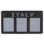 Italy Flag Laser Cut Patch Black/Reflective-L