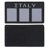 Italy Flag Laser Cut Patch Black/Reflective-L