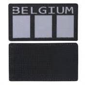 Belgium Flag Laser Cut Patch Black/Reflective-L