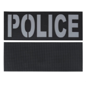 Police Reflective Black Patch