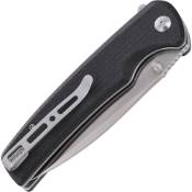 Explorer Sachse Flipper Satin Blade Knife - Micarta Black, refined elegance 