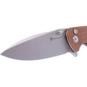 Explorer Sachse Flipper Satin Blade Knife - Micarta Black, refined elegance 