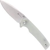 Explorer Sachse Flipper Satin Blade Knife - Micarta Black, refined elegance 