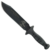 Schrade US Army Fixed Black Coated High Carbon Steel Blade And Kraton Handle With Pommel