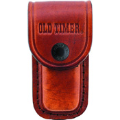 Old Timer Brown Leather Belt Sheath - Medium