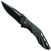 Schrade Black 8Cr13mov Clip Point Blade With Ambidextrous Thumb Knobs