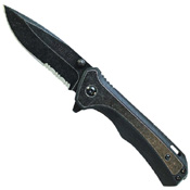 Schrade SCH501 Blackwash Finish 9Cr18Mov Steel Blade Folding Knife