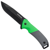 Schrade Outdoor SCP17-36 Black and Green Handle Fixed Blade Knife