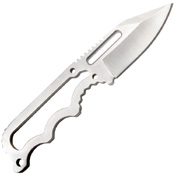 Instinct-Mini Silver Stainless Steel Handle Fixed Blade Knife