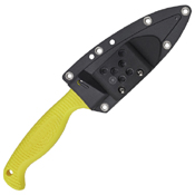 Fish Hunter Yellow FRN Handle Fixed Blade Knife w/ Sheath