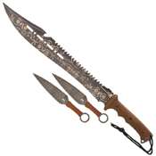 United Cutlery Black Legion Steampunk Safari Machete and Thrower Knife